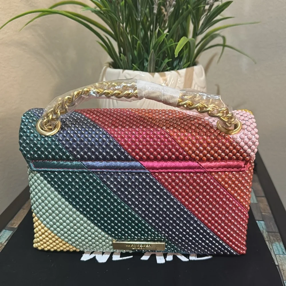 Kurt Geiger Mini Kensington Beaded Convertible Shoulder Bag - Picture 9 of 12